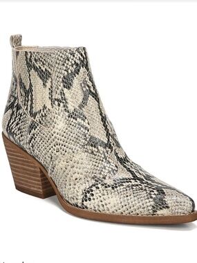 Sam Edelman Winona Leather Ankle Boots Snakeskin